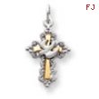 Sterling Silver & Vermeil Dove Cross Charm