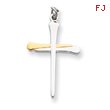 Sterling Silver & Vermeil Nail Cross Pendant