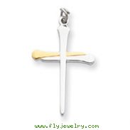 Sterling Silver & Vermeil Nail Cross Pendant