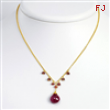 Sterling Silver & Vermeil Ruby Necklace chain