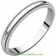 Sterling Silver 02.50 mm Milgrain Band