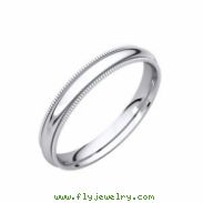 Sterling Silver 03.00 mm Comfort Fit Milgrain Band