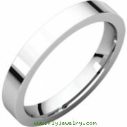 Sterling Silver 03.00 mm Flat Comfort Fit Band