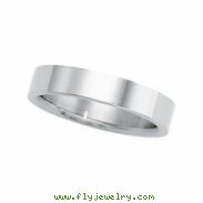 Sterling Silver 04.00 MM FLAT COMFORT FIT BAND Flat Comfort Fit Band