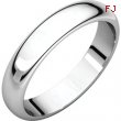 Sterling Silver 04.00 mm Half Round Band