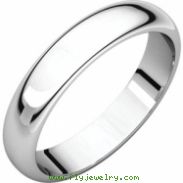 Sterling Silver 04.00 mm Half Round Band