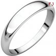 Sterling Silver 04.00 mm Half Round Tapered Band
