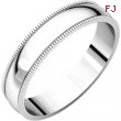 Sterling Silver 04.00 mm Light Milgrain Band