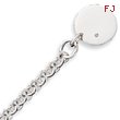 Sterling Silver .04ct Diamond Disc Bracelet