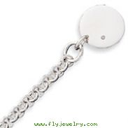 Sterling Silver .04ct Diamond Disc Bracelet