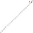 Sterling Silver 0.5mm Fancy Heart Link Anklet 10