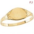 Sterling Silver 06.00 MM Polished CHILDRENS ROUND SIGNET RING