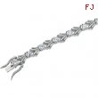 Sterling Silver 07.50 Inch Cubic Zirconia Bracelet