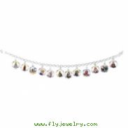 Sterling Silver 07.50 Inch Enamel Medal Saints Bracelet