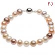 Sterling Silver 08.00-09.00 MM/42.00 INCH FRESHWATER CULTURED MULTI COLOR PEARL STRAND Frshwtr Cul M