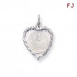 Sterling Silver #1 Grandma Heart Disc Charm