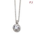 Sterling Silver 100-facet CZ 18in Necklace chain