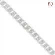 Sterling Silver 10.5mm Pave Curb Chain bracelet