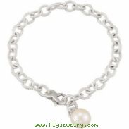 Sterling Silver 11.00- 8 Inch Freshwater Cultured Pearl Bracelet