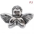 Sterling Silver 11.00X16.00 MM Polished PRAYING ANGEL LAPEL PIN