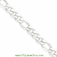 Sterling Silver 12.75mm Figaro Chain