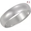 Sterling Silver 12mm Half Round Band