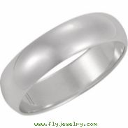 Sterling Silver 12mm Half Round Band