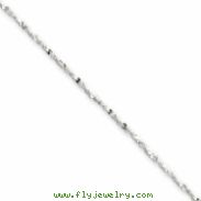 Sterling Silver 1.2mm Twisted Serpentine Chain