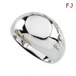 Sterling Silver 14.00 MM Metal Fashion Ring