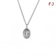 Sterling Silver 14.75X11 Oval Miraculous Pend Medal