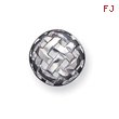 Sterling Silver 14mm Fancy Ball Post Earrings