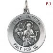 Sterling Silver 15.00 MM St.matthew Medal