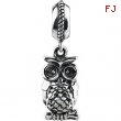 Sterling Silver 15.00X3.00 MM Polished KERA OWL DANGLE