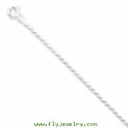 Sterling Silver 1.5mm Diamond-cut Rope Chain