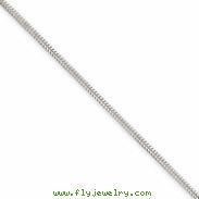 Sterling Silver 1.5mm Round Snake Chain Anklet