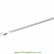 Sterling Silver 16 INCH ROUND Round Snake Chain