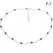 Sterling Silver 16.00 - 18.00 INCH;P;FASHION CHAIN W/ STAR DUST BEADS Fashion Chain W/star Dust Bead