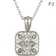 Sterling Silver 18 Inch Diamond Necklace