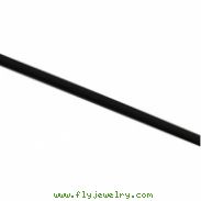 Sterling Silver 18 Inch Rubber Necklace Black