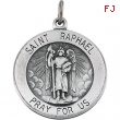 Sterling Silver 18.00 MM St. Raphael Medal