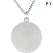 Sterling Silver 18.00 MM St.michael Medal