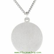 Sterling Silver 18.00 MM St.michael Medal