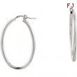 Sterling Silver 18.00 X Oval Tube Earrings