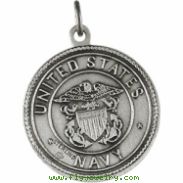Sterling Silver 18.00MM;P;ST. CHRISTOPHER/US NAVY MEDAL St. Christopher/us Navy Medal