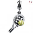 Sterling Silver 18.00X9.50 MM Polished KERA TENNIS DANGLE