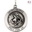 Sterling Silver 18.25 Rd St. George Pend Medal