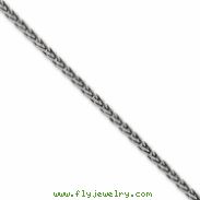 Sterling Silver 18inch 3.25mm Solid Antiqued Spiga Chain Necklace chain