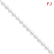 Sterling Silver 18inch Hollow Polished Fancy Beaded Necklace chain