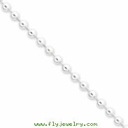 Sterling Silver 18inch Hollow Polished Fancy Beaded Necklace chain