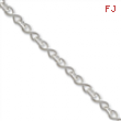 Sterling Silver 18inch Solid Polished Fancy Figure-8 Link Necklace chain